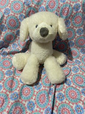 VINTAGE Baby Gund Fluffey Puppy plush cream color toddler